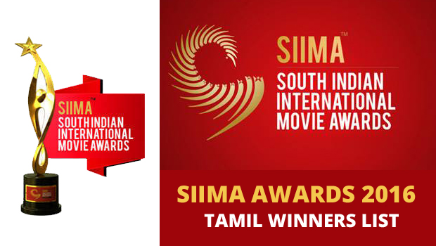 SIIMA Awards 2016 Tamil Winners 